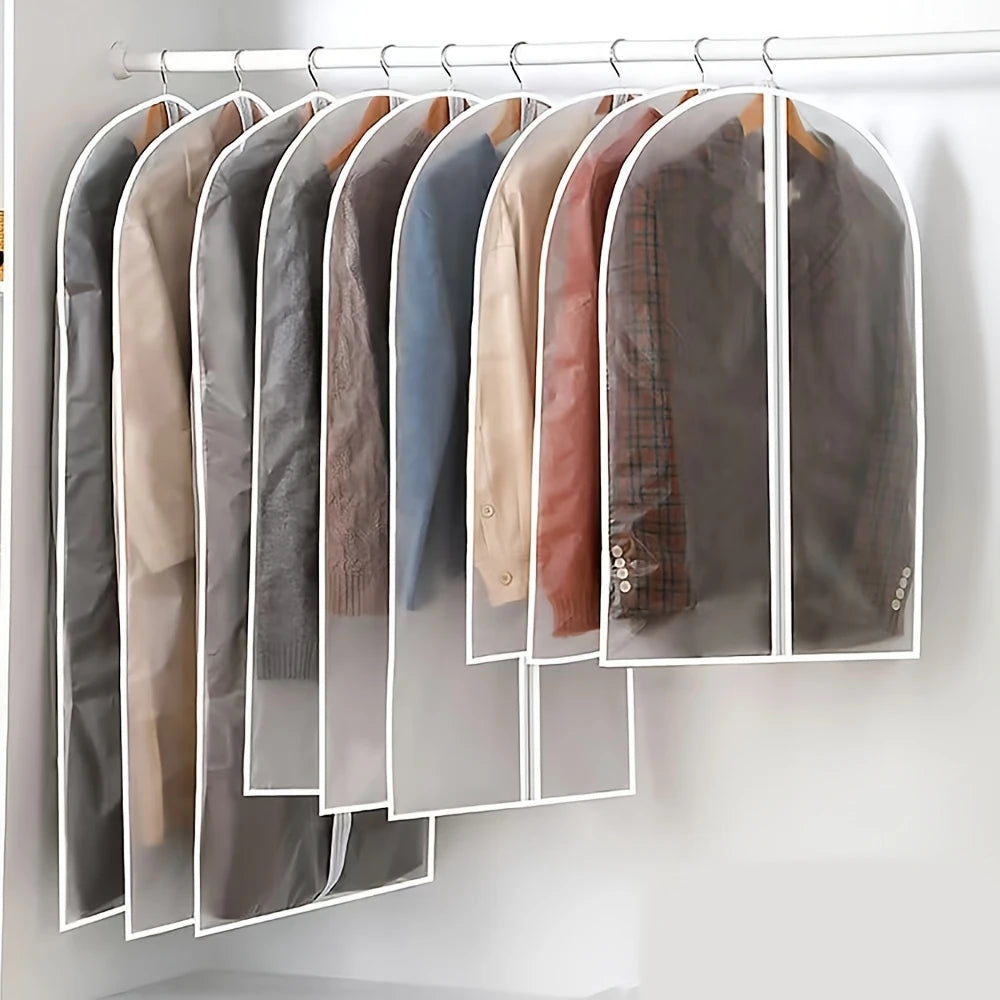 4-Pack Premium Dust-Proof Suit Covers – Garment Bags for Suits, Coats & Dresses