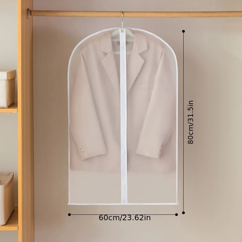 4-Pack Premium Dust-Proof Suit Covers – Garment Bags for Suits, Coats & Dresses