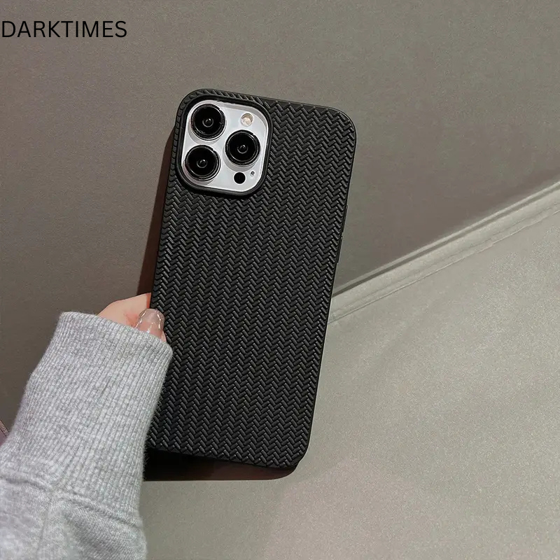 Woven Pattern Silicone Phone Case – Soft & Stylish Full Protection for iPhone 7–16 Series (X/XS/11/12/13/14/15/16/Pro/Pro Max)
