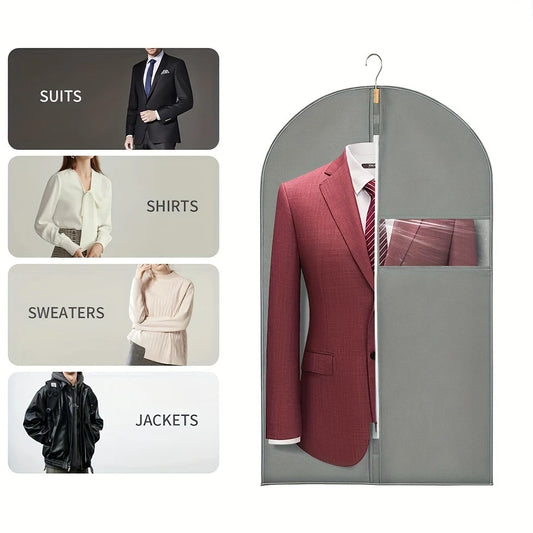 4-Pack Premium Dust-Proof Suit Covers – Garment Bags for Suits, Coats & Dresses